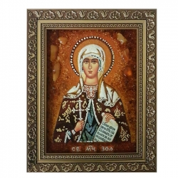 Янтарна ікона Свята мучениця Зоя 30x40 см - фото