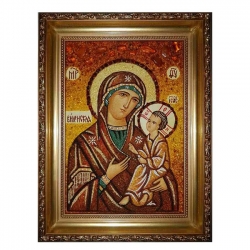 Янтарна ікона Пресвята Богородиця Віленська 80x120 см Янтарна ікона Пресвята Богородиця Віленська 80x120 см - фото