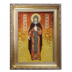 Янтарная икона Преподобный Даниил Московский 80x120 см Янтарная икона Преподобный Даниил Московский 80x120 см - фото
