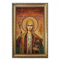 Янтарна ікона Свята Рівноапостольна Ніна 30x40 см Янтарна ікона Свята Рівноапостольна Ніна 30x40 см - фото