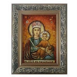 Янтарна ікона Пресвята Богородиця Перш Різдва 15x20 см