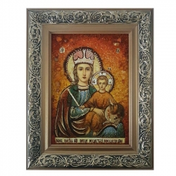 Янтарна ікона Пресвята Богородиця Перш Різдва 40x60 см - фото
