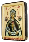 Икона Пресвятая Богородица В родах Помощница Греческий стиль в позолоте 30x40 см