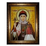 Янтарна ікона Свята рівноапостольна княгиня Ольга 15x20 см