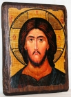 Ікона під старовину Господь Вседержитель з позолотою 7x10 см