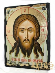 Ікона під старовину Спас Нерукотворний з позолотою 17x23 см Ікона під старовину Спас Нерукотворний з позолотою 17x23 см - фото