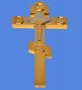 Хрест напрестольний з накладками, золочення, висота 31 см.