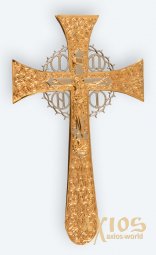 Хрест напрестольний №4-3 мальтійський № 2 гальванопластика, позолота - фото