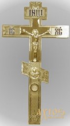 Хрест напрестольний №2- 1 з мощевиком, золочення - фото