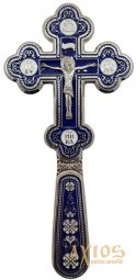 Хрест напрестольний требний 17,5 х8 см (емаль) - фото