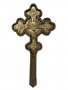 Хрест напрестольний, дерев яний, з позолоченою вставкою, 30х16 см