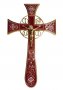 Хрест напрестольний мальтійський, №4-2, золочення, червона емаль