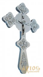 Хрест напрестольний фігурний №2 нікель - фото