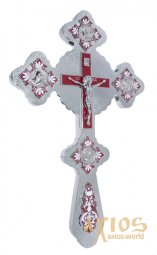Хрест напрестольний фігурний №2 емаль - фото