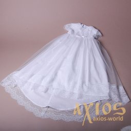 Хрестильна сорочка Ізабелла біла - фото