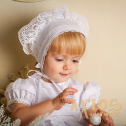 Шапочка Шарлотта молочна (10-115) - фото