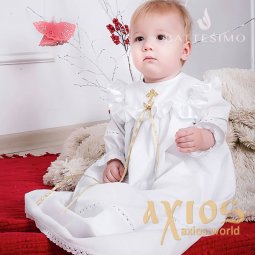Сорочка Ангелятко з хрестиком з колекції "Хрестильна" - фото