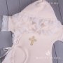 Сорочечка хрестильна Батессімо молочна 77025