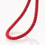 Шовковий червоний шнурок зі срібною гладкою застібкою (2 мм), срібло 925, шовк, О 18453