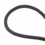 Шовковий чорний шнурок зі срібною застібкою О18718
