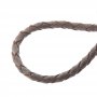Шкіряний бежевий шнурок, зі срібною застібкою, з позолотою і чорнінням, О18768