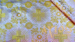 Церковна тонка тканина з хрестами та квітами (ГРЕЦІЯ) - фото