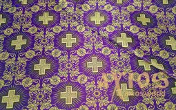 Церковна тонка тканина з хрестами та квітами (ГРЕЦІЯ) - фото