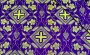Церковна легка віскозна тканина з хрестами та виноградною лозою (ГРЕЦІЯ)