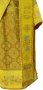 Стихар дияконський (150 см) з подвійним орарем і поручами, парча жовтого кольору, вишивка на оксамиту