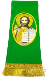 Закладка для Євангелія, вишита ікона, габардин - фото