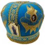 Міира «Херувим», блакитний оксамит, вишивка золотом