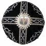 Мітра «Терновий вінець», чорний оксамит, вишивка срібними нитками