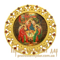 Накладка на митру «Свята Трійця» з латуні - фото