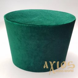 Камилавка велюрова, колір зелений - фото