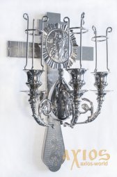 Трисвічник Великодній на хресті нікель - фото