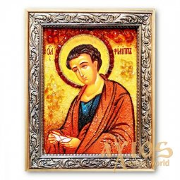 Ікона Святий Апостол Філіп з бурштину - фото