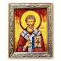 Ікона Святий апостол Тимофій з бурштину