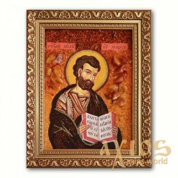 Ікона Святий Апостол Марк з бурштину - фото