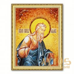 Ікона Святий Адам Праотець з бурштину - фото