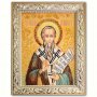 Ікона Святитель Мирон Критський з бурштину