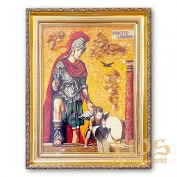 Ікона Флоріан Лорхський з бурштину - фото