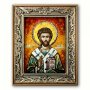 Ікона Святитель Лазар Четверіденний з бурштину