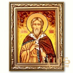 Ікона Пророк Ілля з бурштину - фото
