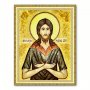 Ікона Преподобний Олексій з бурштину