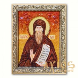 Ікона Преподобномученик Платон (Колегов) з бурштину - фото