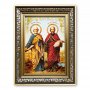 Ікона Петра та Павла з бурштину