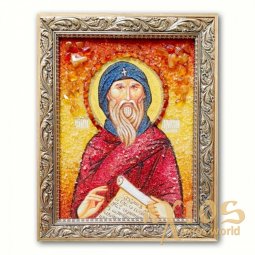 Ікона Паїсій Великий з бурштину - фото