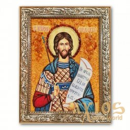 Ікона Мученик Гордій (Гордей) Каппадокійський з бурштину - фото