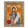Ікона Мученик Гордій (Гордей) Каппадокійський з бурштину