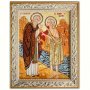 Ікона Марія Єгипетська та Зосима з бурштину